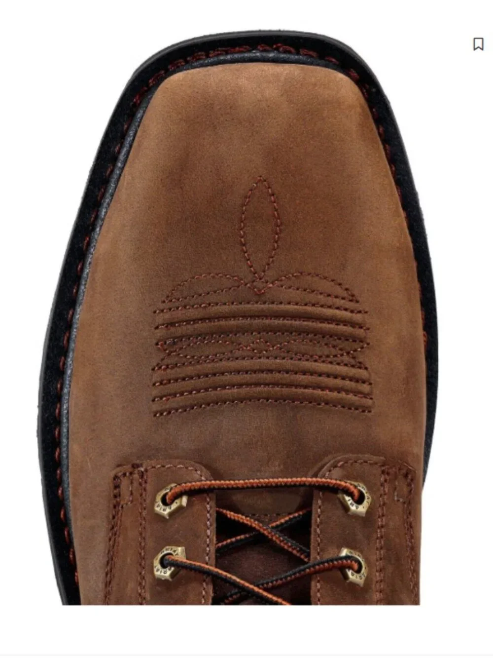 Men's Size 9 Ariat Cascade 8 Brown Lace Up Work Boots - Square Toe (ABBA)